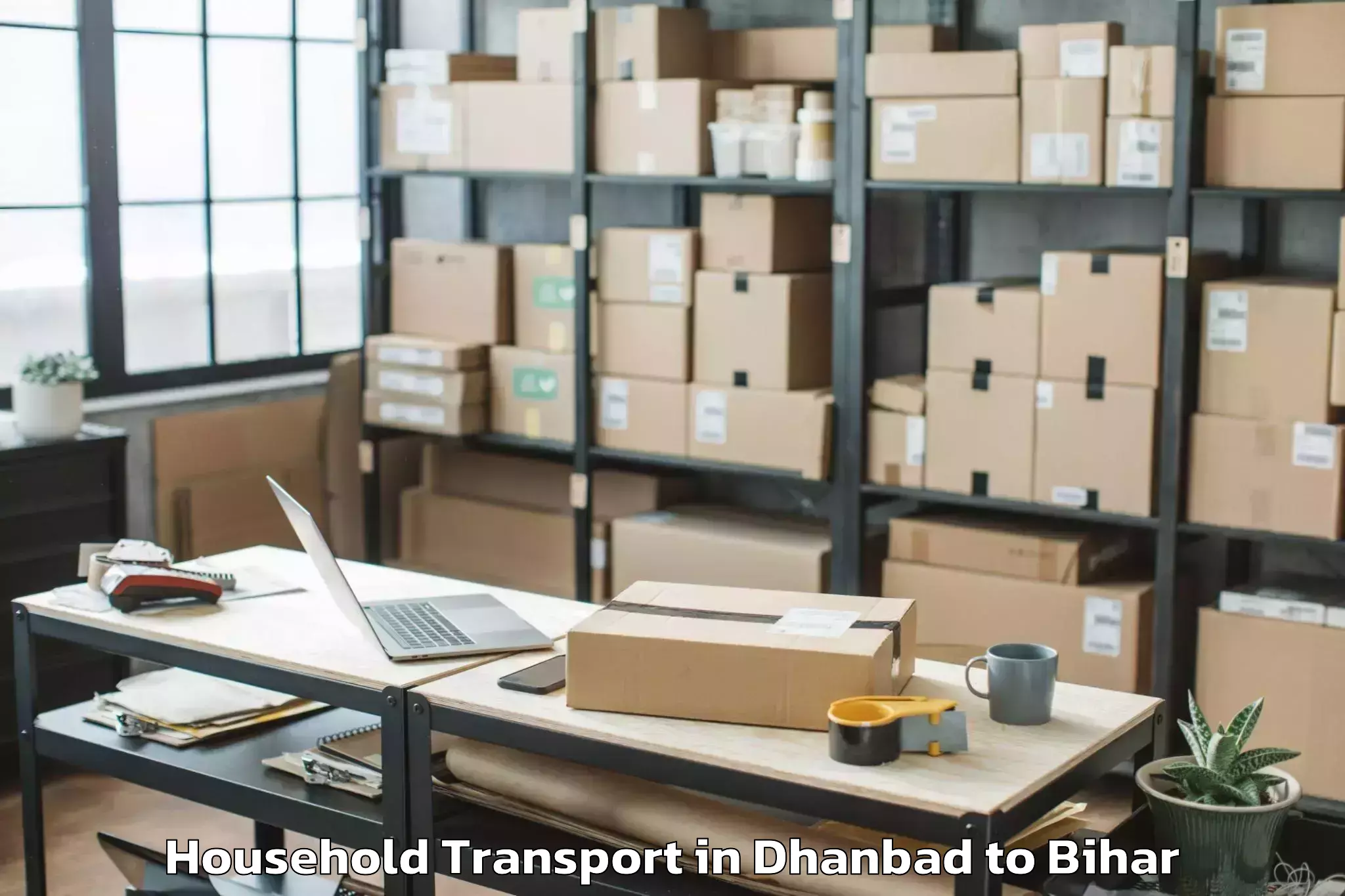 Top Dhanbad to Matihani Household Transport Available